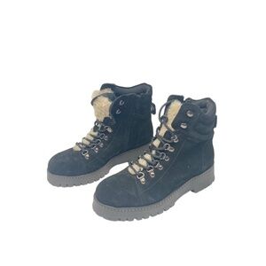 Crown Vintage CV-Hopper Black Suede Hiking Snow Boots 9M‎